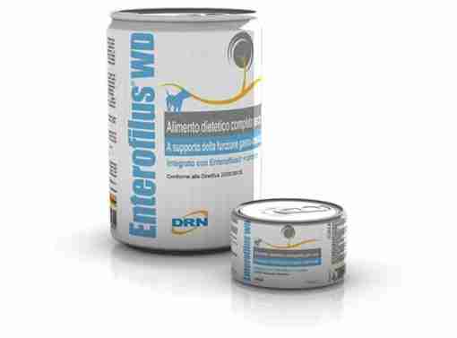 DRN WD ENTEROFILUS GR. 400 - GioPet - GioPet Two silver cans of EnergyPlus MX dietetic product, white with blue text and a yellow ribbon design, labeled for dietary support.