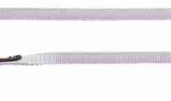 Purple dog leash with a metal clip and a loop handle, laid out straight